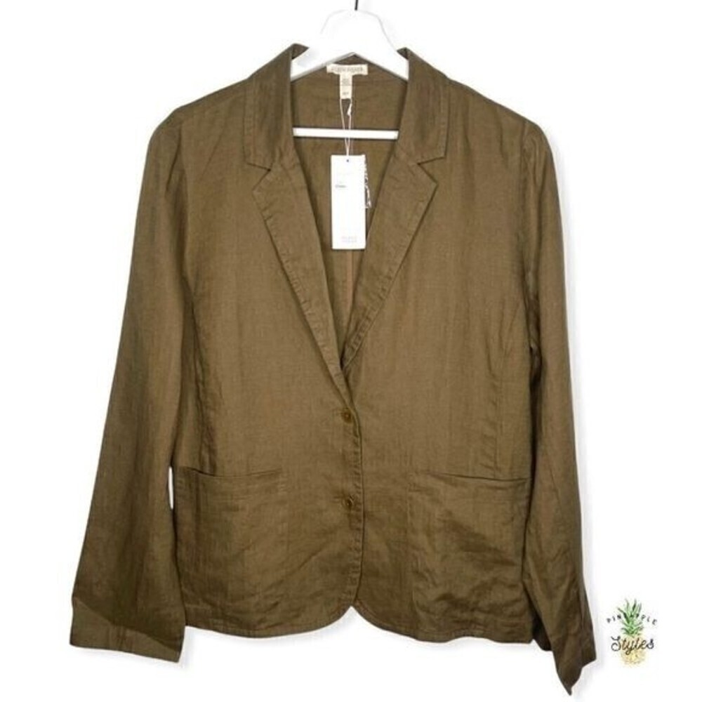 EILEEN FISHER Shaped Linen Blazer 